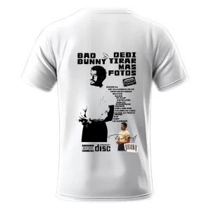 Playera Bad Bunny DTMF 08 Blanca