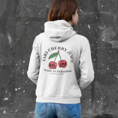 modelo hoodie tart cherries