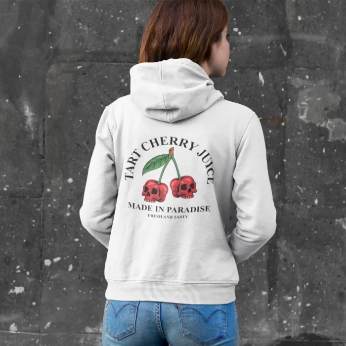 modelo hoodie tart cherries