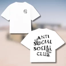 Boxy Fit Antisocial Social Club Dragón - Blanca