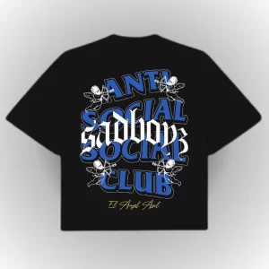 Boxy Fit Antisocial Social Club El Ángel Azul - Negra Espalda
