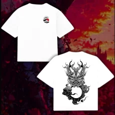 Boxy Fit Japanese Dragón 02 - Blanca