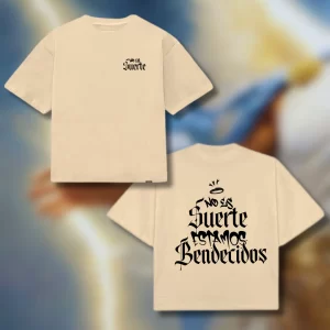 Boxy Fit No es Suerte, Estamos Bendecidos - Nude