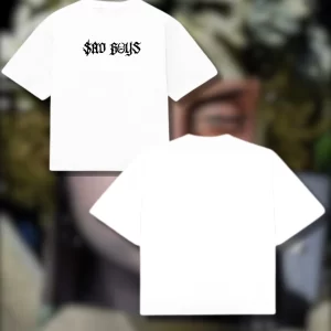 Boxy Fit SAD BOYS - Blanca