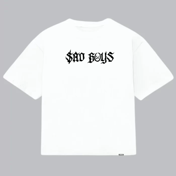 Boxy Fit SAD BOYS - Blanca Frontal