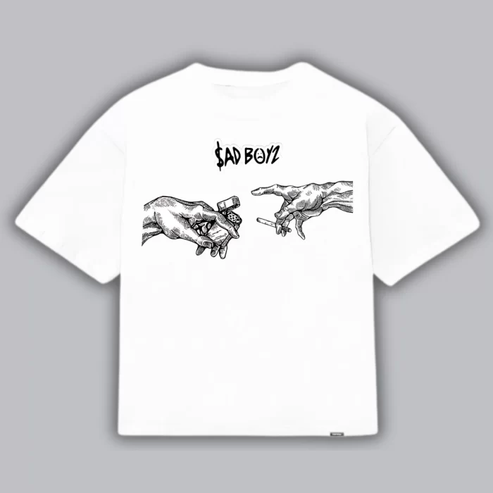 Boxy Fit Sad Boyz - Blanca Frontal