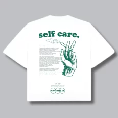 Boxy Fit Self Care Mac Miller - Blanca Espalda