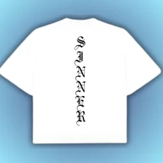 Boxy Fit Sinners - Blanca Espalda