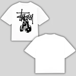 Boxy Fit Stussy Eight Pool - Blanca