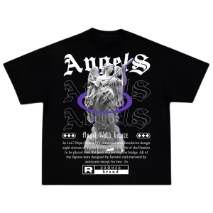 OverSize Angels Angels - Negro Espalda