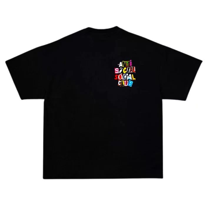 OverSize AntiSocial Social Club Letras Collage - Negra Frontal