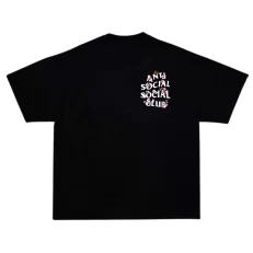 OverSize Antisocial Social Flores y Mariposas- Negra Frontal