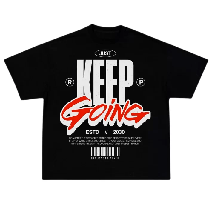 OverSize Just Keep Going - Negro Espalda