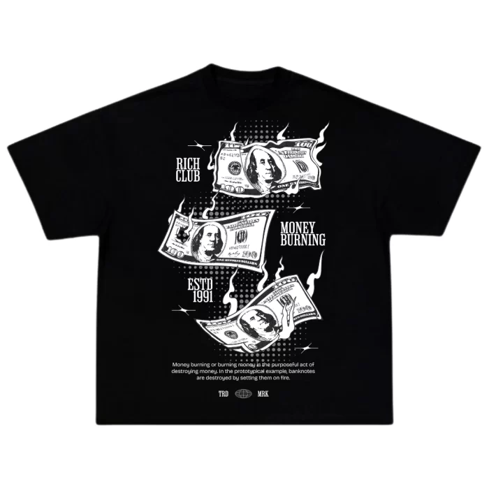 OverSize Rich Club - Negro Espalda