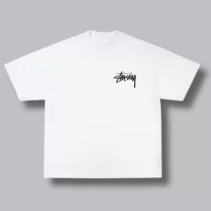 OverSize Stussy Dados Rojos - Blanca Frontal