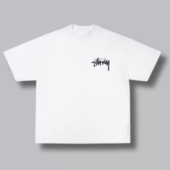 OverSize Stussy Dados Rojos - Blanca Frontal