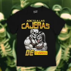 Playera Adicto a las cajeras de Elektra