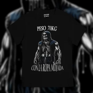 Playera Peso 70kg con la ropa mojada