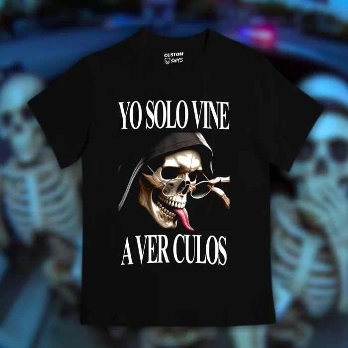 Playera Yo solo vine a ver qlos