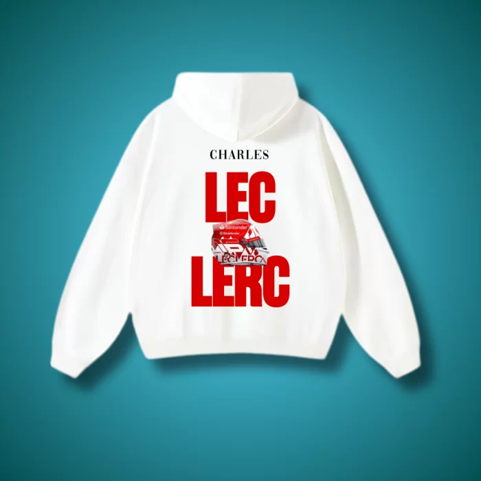 Charles LECLECRC Helmet - Hoodie Blanca Espalda Charles LECLECRC Helmet - Hoodie Blanca Espalda