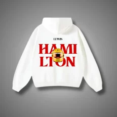 Lewis HAMILTON Helmet - Hoodie Blanca Espalda