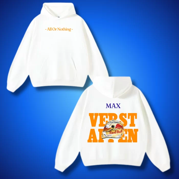 Max VERSTAPPEN Helmet - Hoodie Blanca