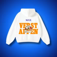 Max VERSTAPPEN Helmet - Hoodie Blanca Espalda