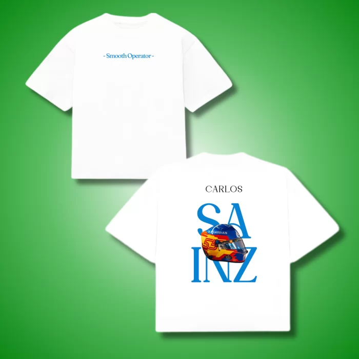 Playera Carlos SAINZ Helmet - Boxy Fit Blanca