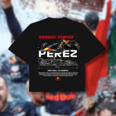 Playera F1 Checo Pérez SP 11 - Boxy Fit Negra Espalda