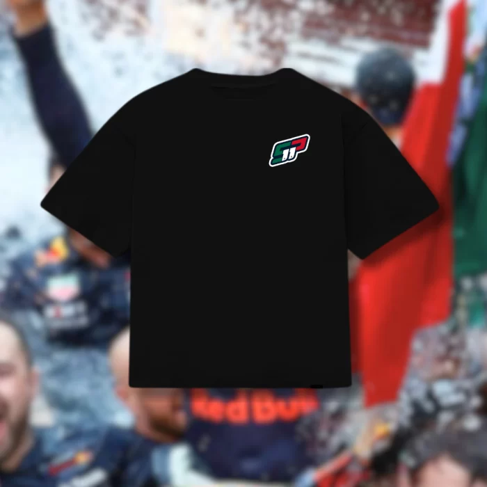 Playera F1 Checo Pérez SP 11 - Boxy Fit Negra Pecho