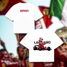 Playera Ferrari Charles Leclerc Monoplaza - Boxy Fit