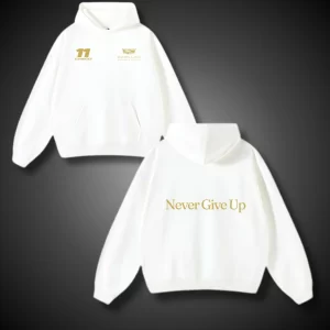 Hoodie Cadillac F1 Sergio Pérez Never Give Up - Sudadera Blanca