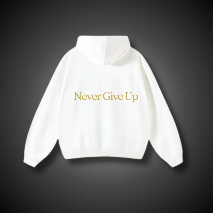 Hoodie Cadillac F1 Sergio Pérez Never Give Up - Sudadera Blanca Espalda