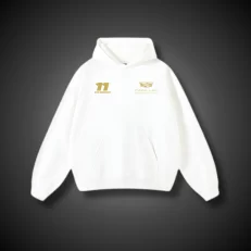 Hoodie Cadillac F1 Sergio Pérez Never Give Up - Sudadera Blanca Pecho
