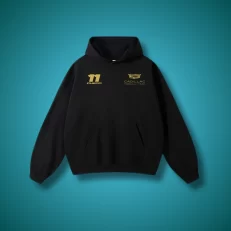 Hoodie Cadillac F1 Sergio Pérez Never Give Up - Sudadera Negra Pecho