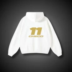 Hoodie Cadillac F1 Sergio Pérez - Sudadera Blanca Espalda