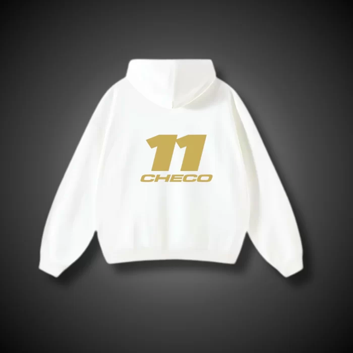 Hoodie Cadillac F1 Sergio Pérez - Sudadera Blanca Espalda