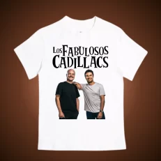 Los Fabulosos Cadillacs - Playera Blanca Pecho