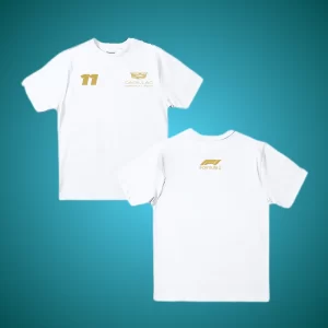Playera Cadillac F1 Sergio Pérez 04 - Blanca