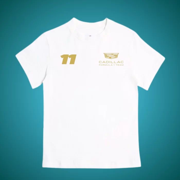Playera Cadillac F1 Sergio Pérez 04 - Blanca Pecho